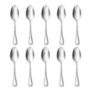 Godinger Bead Mirrored 18/0 Stainless Steel Tablespoon Set of 10 - BlueJay Avenue