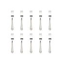 Godinger Crete Sandblast Mirrored 18/0 Stainless Steel Salad Fork Set, 10 Piece - BlueJay Avenue