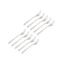 Godinger Crete Sandblast Mirrored 18/0 Stainless Steel Salad Fork Set, 10 Piece - BlueJay Avenue