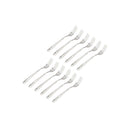 Godinger Crete Sandblast Mirrored 18/0 Stainless Steel Salad Fork Set of 12 - BlueJay Avenue