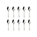 Godinger Crete Sandblast Mirrored 18/0 Stainless Steel Teaspoon Set, 10 Piece - BlueJay Avenue