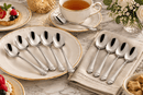 Godinger Crete Sandblast Mirrored 18/0 Stainless Steel Teaspoon Set, 10 Piece - BlueJay Avenue