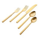 Godinger Cubit Matte Gold 18/10 Stainless Steel 20-Piece Flatware Set, Service for 4 - BlueJay Avenue