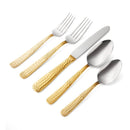 Godinger Donatella 24k Gold Plated 18/10 Stainless Steel Flatware Set, 20 Piece Service for 4 - BlueJay Avenue
