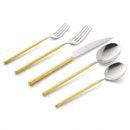 Godinger Esagono Matte Gold 18/10 Stainless Steel Flatware Set, 20 Piece Service for 4 - BlueJay Avenue