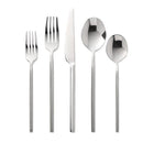 Godinger Esagono Mirrored 18/10 Stainless Steel Flatware Set, 20 Piece Service for 4 - BlueJay Avenue