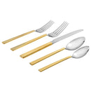 Godinger Harrington 18/10 Stainless Steel Gold Flatware Set, 20 Piece Service for 4 - BlueJay Avenue