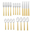 Godinger Harrington 18/10 Stainless Steel Gold Flatware Set, 20 Piece Service for 4 - BlueJay Avenue