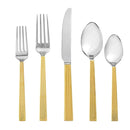 Godinger Harrington 18/10 Stainless Steel Gold Flatware Set, 20 Piece Service for 4 - BlueJay Avenue