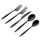Godinger Milano Midnight 18/10 Stainless Steel Black Flatware Set, Service for 4 - BlueJay Avenue