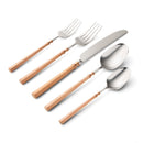 Godinger Regal Copper Handle 18/10 Stainless Steel Flatware Set, 20 Piece Service for 4 - BlueJay Avenue
