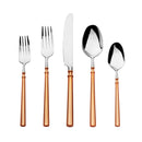 Godinger Regal Copper Handle 18/10 Stainless Steel Flatware Set, 20 Piece Service for 4 - BlueJay Avenue