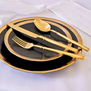 Godinger Regal Gold 18/10 Stainless Steel Flatware Set, 20 Piece Service for 4 - BlueJay Avenue