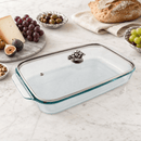 Grape 3 Qt Pyrex Glass Baking Dish with Decorative Lid - BlueJay Avenue