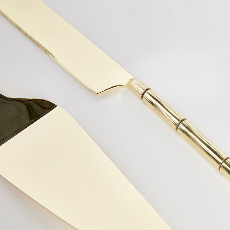 Grove Gold Cake Knife and Server Set of 2 - BlueJay Avenue