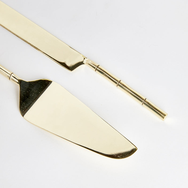 Grove Gold Cake Knife and Server Set of 2 - BlueJay Avenue