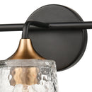 Hamy Matte Black and Satin Brass Bathroom Vanity Light, 2-Lt & 3-Lt - BlueJay Avenue