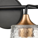 Hamy Matte Black and Satin Brass Bathroom Vanity Light, 2-Lt & 3-Lt - BlueJay Avenue