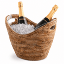 Hand Woven Wicker Rattan Champagne Ice Bucket - BlueJay Avenue