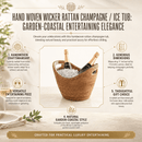 Hand Woven Wicker Rattan Champagne Ice Bucket - BlueJay Avenue