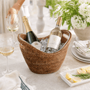 Hand Woven Wicker Rattan Champagne Ice Bucket - BlueJay Avenue