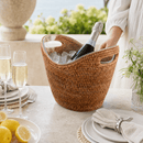 Hand Woven Wicker Rattan Champagne Ice Bucket - BlueJay Avenue