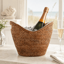 Hand Woven Wicker Rattan Champagne Ice Bucket - BlueJay Avenue