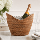 Hand Woven Wicker Rattan Champagne Ice Bucket - BlueJay Avenue