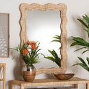 Hickory Scallop Rattan Wall Mirror - BlueJay Avenue