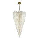 Hush Teardrop Glass Chandelier, 42-Light Modern Luxury Chandelier, Aged Brass - BlueJay Avenue