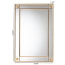 Iara Wood Gold Wall Mirror - BlueJay Avenue
