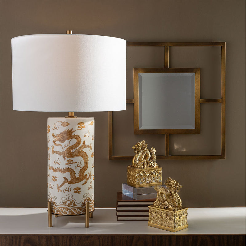 Imperial Dragon Brown Table Lamp - BlueJay Avenue