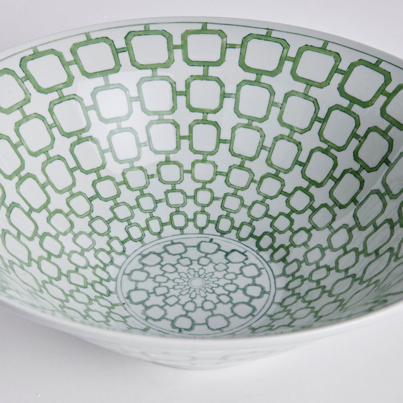 Imperial Link Green Ceramic Decorative Bowl - BlueJay Avenue