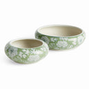Imperial Lotus Ceramic Low Planter Pot, Set of 2 - BlueJay Avenue