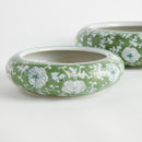 Imperial Lotus Ceramic Low Planter Pot, Set of 2 - BlueJay Avenue