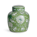 Imperial Lotus Green Ceramic Lidded Jar - BlueJay Avenue