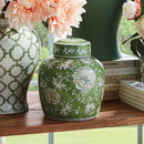 Imperial Lotus Green Ceramic Lidded Jar - BlueJay Avenue