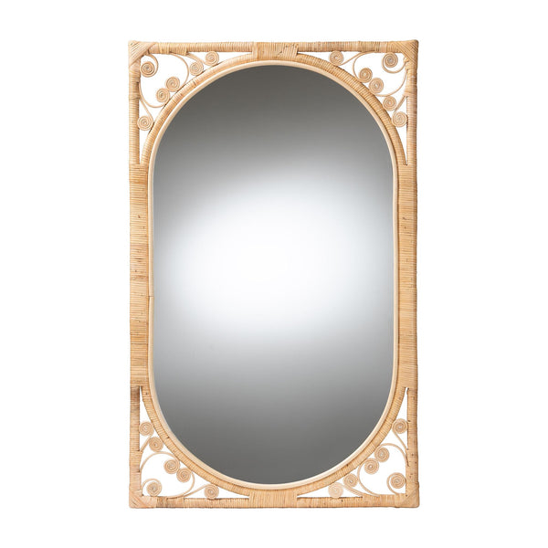 Isley Rattan Wall Accent Mirror - BlueJay Avenue
