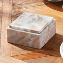 Jaqueline Square Marble Decorative Lidded Storage Box - BlueJay Avenue