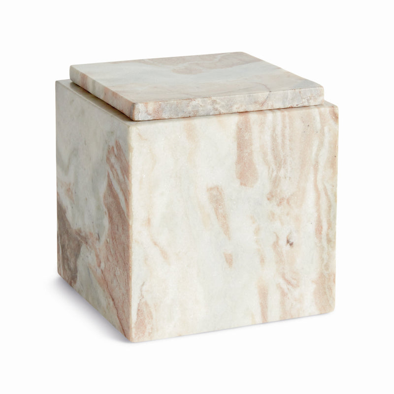 Jaqueline Square Marble Decorative Lidded Storage Box - BlueJay Avenue