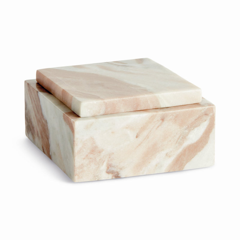 Jaqueline Square Marble Decorative Lidded Storage Box - BlueJay Avenue
