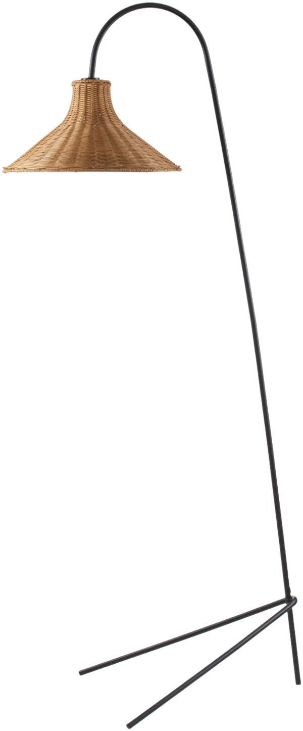 Jarod Rattan Floor Lamp - BlueJay Avenue