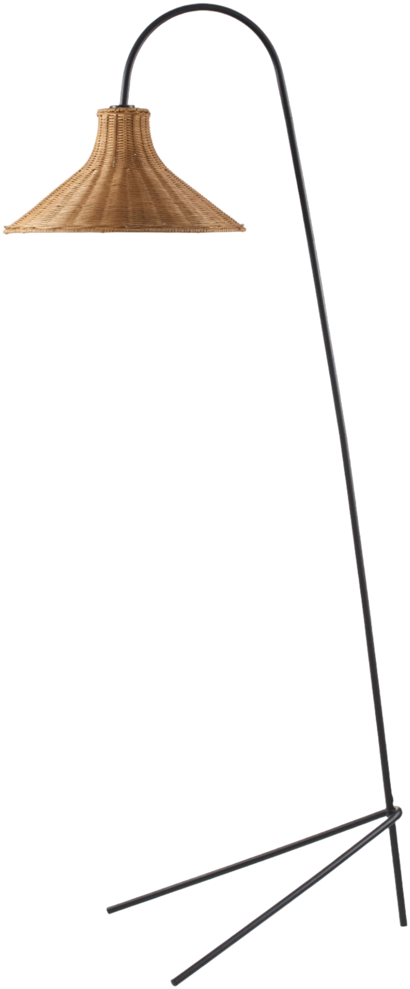 Jarod Rattan Floor Lamp - BlueJay Avenue