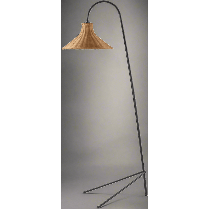 Jarod Rattan Floor Lamp - BlueJay Avenue