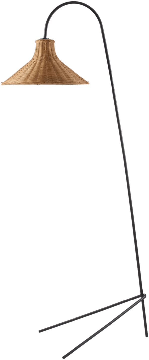 Jarod Rattan Floor Lamp - BlueJay Avenue