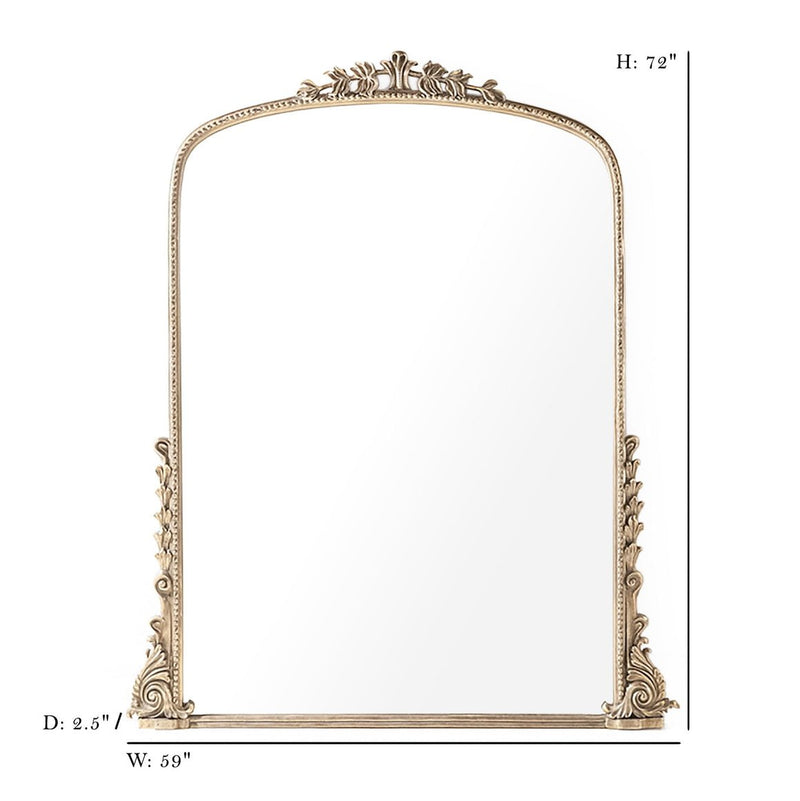 Jules Primrose Gold Full Arch Mirror, Medium - BlueJay Avenue