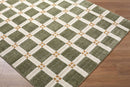 Juniper Olive Green Modern Checkered Area Rug - BlueJay Avenue