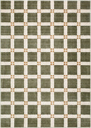 Juniper Olive Green Modern Checkered Area Rug - BlueJay Avenue