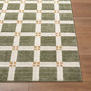 Juniper Olive Green Modern Checkered Area Rug - BlueJay Avenue
