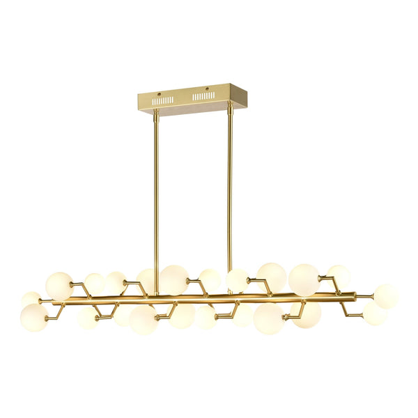 Keir 22 - Light Gold Linear Chandelier Kitchen Island Lighting - BlueJay Avenue